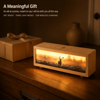 Lampe de chevet sans fil 15W à charge rapide pour figurines, trois couleurs de lumière, décoration d'intérieur, cadeau durable et moderne