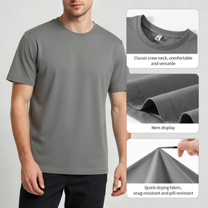 Camisetas de Manga Corta Estilo 2026, 88% Poliéster, 12% Elastano, Alta Calidad, Ligeras, para Gimnasio, Hombre - Product Image 2