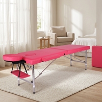 Table de massage multifonctionnelle pliable en acier inoxydable, réglable, avec éponge haute densité, portable, pour spa commercial, beauté et gym – Meilleures ventes