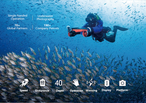 Scooter Subacuático Inteligente Navbow 2025 con Cámara de Acción, Pantalla OLED, Resistente al Agua hasta 40 Metros, para Deportes Acuáticos - Product Image 2