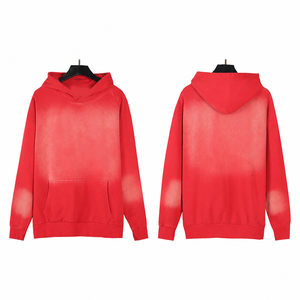 Sudadera con Capucha Gruesa de Algodón Rosa de 380 g/m² con Efecto Lavado, Fabricante OEM, Sudadera Oversize Estilo Urbano con Estampado Gráfico - Product Image 2