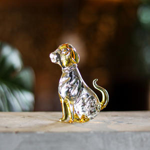 Yellow Crystal Dog Puppy Cute Birthday <b>Sweet</b> Gifts Eco-Friendly Polished Figurine Collection Animal Collectible Ornament - Product Image 5
