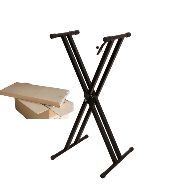 Wholesale Durable Iron+Rubber Paint Spraying Swift Horse DS04-M-2 Double X Adjustable Piano Keyboard Stand