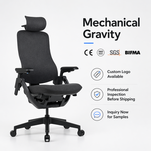 Chaise de bureau ergonomique avec <span class=keywords><strong>support</strong></span> dorsal dynamique, chaise de direction à dossier haut en maille, accoudoirs réglables en 3D et appui-tête 4D - Product Image 2