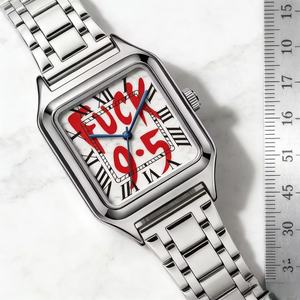 <span class=keywords><strong>Orologio</strong></span> al Quarzo Impermeabile con <span class=keywords><strong>Quadrante</strong></span> <span class=keywords><strong>Quadrato</strong></span> e Cassa in Lega, Nuovo Stile 2026, per Uomo e Donna - Product Image 2