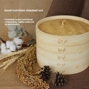 Truyền Thống Hấp Tre Cho Nhà Sử Dụng-Đa-Hai Lớp Hấp Giỏ Thân Thiện Với Môi Nắp Cho Cảm Ứng Bếp Gas Cho Bánh Bánh Ngọt - Product Image 2