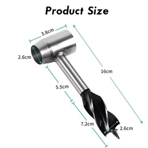 Perceuse à tarière manuelle, outils de survie à coupe polyvalente pour l'extérieur/le camping/la fabrication de trous de cheville Bushcraft - Product Image 2