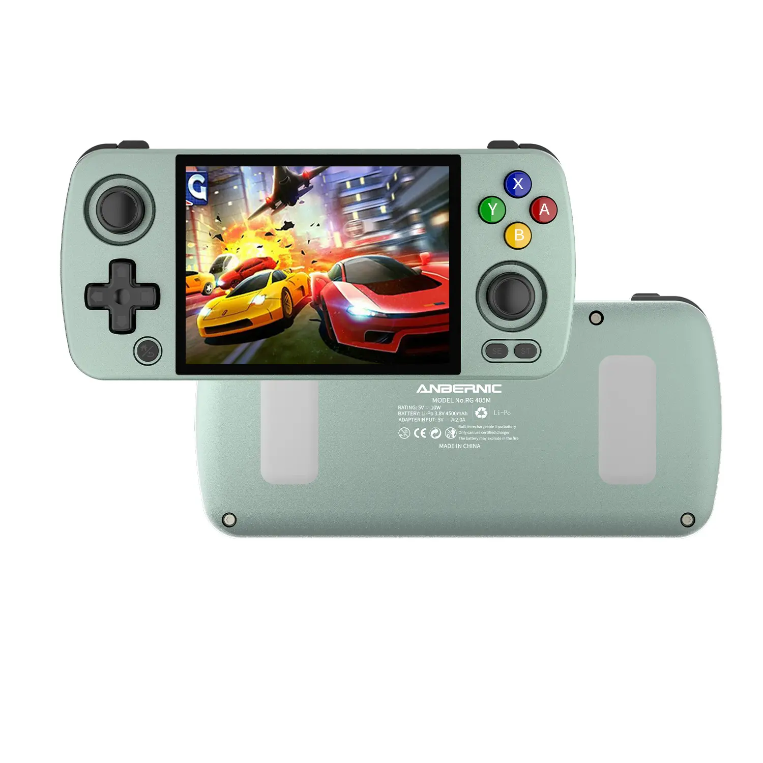 ANBERNIC konsol Game Retro genggam RG405M, konsol Game portabel 4 inci, Android IPS 5G WiFi 128GB, ekspansi kartu TF, bermain Mini 3D