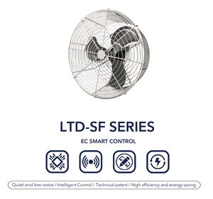 Ventilador de Circulación de Aire de Techo con Control Remoto, de 12 Pulgadas, Metálico, de Corriente Continua, para Invernadero, Cultivo Hidropónico y Granja Vertical - Product Image 2
