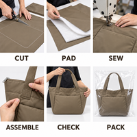 Sac fourre-tout personnalisé en polyester doux pour le shopping et l'usage quotidien, avec un intérieur spacieux et des poignées larges