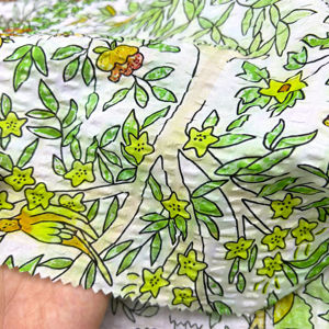 Tela de Seersucker 100% Algodón con Estampado Floral Estilo Jardín <span class=keywords><strong>Inglés</strong></span>, 80gsm, Tejido Arrugado <span class=keywords><strong>para</strong></span> Camisas y Vestidos - Product Image 6