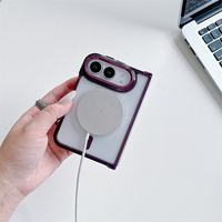 Coque transparente pliable pour Apple iPhone Duo, chargement magnétique sans fil, anti-traces de doigts, antichoc, étui de téléphone portable