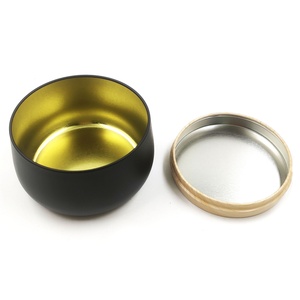 Matte Black Round Metal 8oz Candle Jars Packaging <b>Boxes</b> Candle Jars Refillable <b>Empty</b> Tin Jars for Candle - Product Image 5