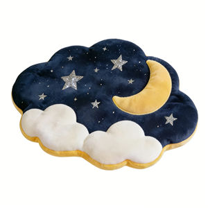 Alfombra de Juego para Bebés con Diseño de Cielo Estrellado, Luna y Nubes para la Habitación Infantil - Product Image 3
