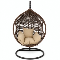 Fauteuil suspendu en rotin pour extérieur avec support, idéal pour salon, patio, balcon et jardin – Vente en gros sur mesure
