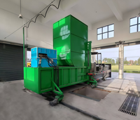 Station de compactage de déchets de type split 22 CBM, haute force de compression, machine de traitement des déchets en acier Q345 pour le transfert de déchets urbains