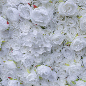 Offre Spéciale 3D blanc Rose Floral fleur artificielle mur <span class=keywords><strong>fond</strong></span> hortensia mariage décoration rouleau fleur mur saint valentin - Product Image 4