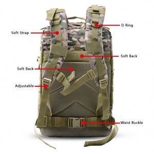Sac à dos tactique imperméable 45L 900D, sac de randonnée camouflage, sac d'assaut OEM, poche Molle, mode, camping, activités de plein air - Product Image 5