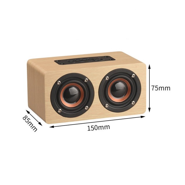 Home Wooden Wireless Small Speaker 6W Mobile Phone Computer Desktop Audio Music Player Portable Bluetooths Speaker