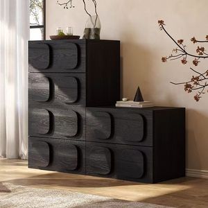 Commode en bois antique multifonctionnelle <span class=keywords><strong>avec</strong></span> tiroirs, table <span class=keywords><strong>de</strong></span> chevet pour salon, côté <span class=keywords><strong>canapé</strong></span> et organisation <span class=keywords><strong>de</strong></span> chambre à coucher - Product Image 3