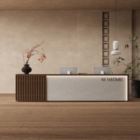 Comptoir de réception moderne et luxueux en MDF pour salon de beauté, magasin de vêtements, café et usage commercial