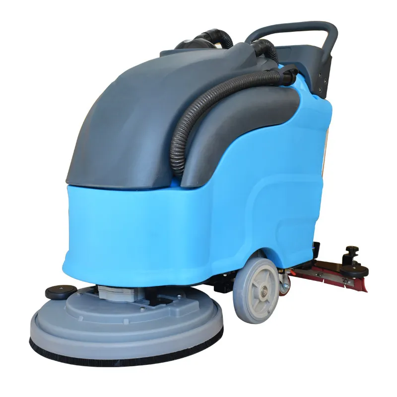 Grosir mesin cuci lantai dua sikat cerdas komersial tipe Dorong Tangan mesin cuci lantai daya tinggi