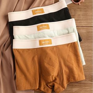 Pure Cotton & <b>Polyester</b> Men's Underwear <b>Boxer</b> Briefs Jacquard Pattern Mid-Rise Breathable Antibacterial Adult Large Size - Product Image 2