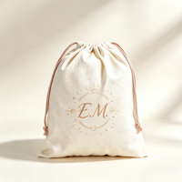 Pochette à cordon personnalisée imprimée motif floral, écologique, réutilisable, anti-poussière, pour emballage cadeau de mariage, vente en gros