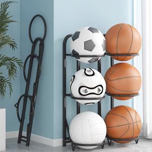 Support et présentoir en métal pour balles <span class=keywords><strong>de</strong></span> sport Support mural à trois niveaux pour <span class=keywords><strong>basket</strong></span>-ball <span class=keywords><strong>de</strong></span> football avec installation facile - Product Image 1
