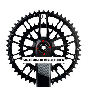 <span class=keywords><strong>Pédalier</strong></span> de <span class=keywords><strong>vélo</strong></span> de route en alliage d'aluminium et fibre de carbone léger haute performance 46T48T50T52T Multi Spec 170mm Noir - Product Image 3