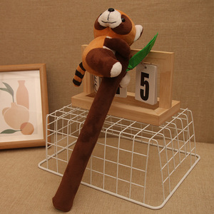 Famoso en Internet, lindo pequeño <span class=keywords><strong>mapache</strong></span> y muñeco de Panda, edredón de peluche para viajes, bastón de bambú, escalada, dibujos animados para cumpleaños - Product Image 5