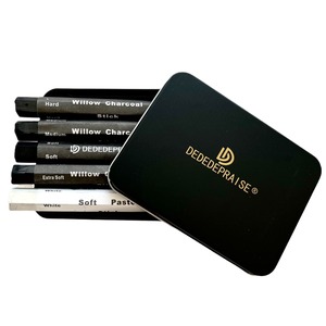 5 pezzi solubili in acqua professionale <span class=keywords><strong>accademia</strong></span> arte disegno salice carboncino bianco pastello bastoncini-extra morbido medio duro morbido - Product Image 5