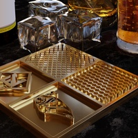 Moule à glaçons personnalisé en laiton et cuivre pour whisky, presse à glaçons artisanale, moule à glaçons transparents, plateau de fabrication de glaçons, robuste et durable pour la maison