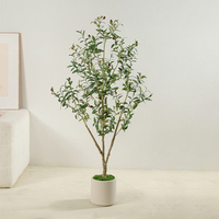 Plantes artificielles, olivier simulé, plantes hautes, décoration d'intérieur, arbre vert, bonsaï, grand pot en plastique, 80 cm-240 cm