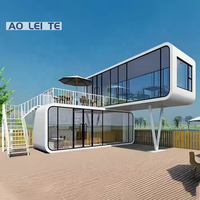Maison conteneur préfabriquée moderne de luxe sur 2 étages Capsule Apple Cabin pour le tourisme de vie et le bureau