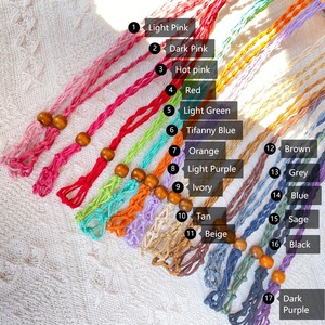 <span class=keywords><strong>Collana</strong></span> Boho con Cordino Cerato Vuoto per Ciondolo in Pietra Grezza, Cristallo, Quarzo, con Rete Regolabile in Macramè e Canapa - Product Image 5