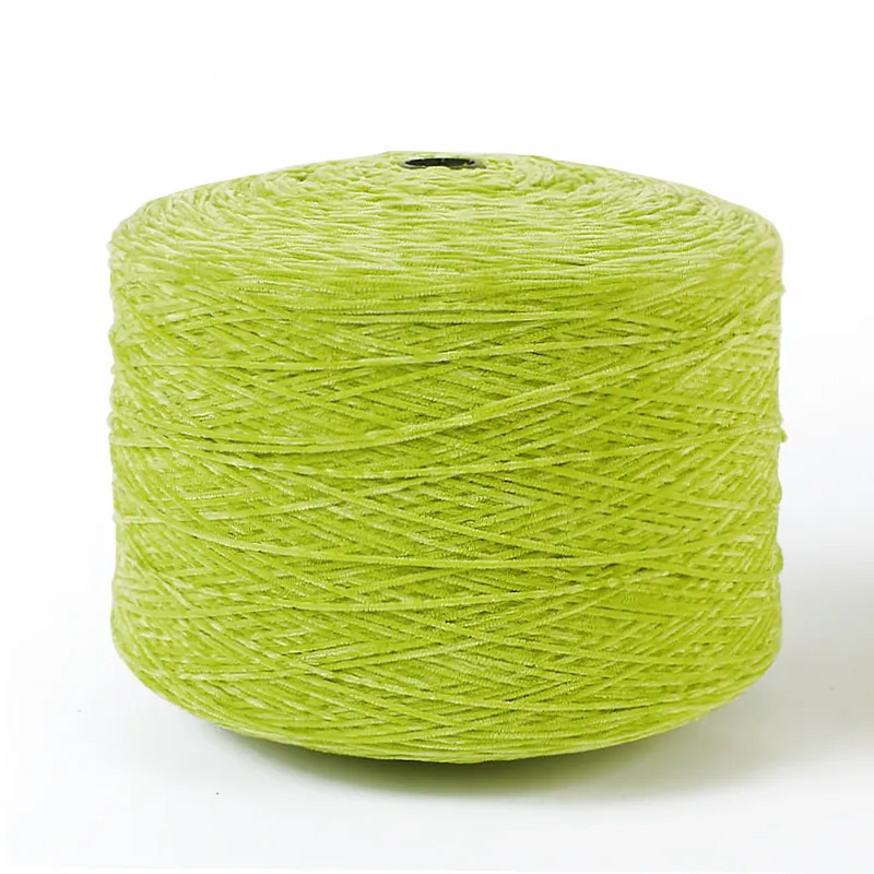 El örgü için Premier yeşil 1/6nm polyester tıknaz şönil iplik