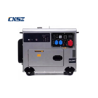 Générateur diesel CNSZ pas cher 186fa 8HP, petit groupe électrogène 5 kW refroidi par eau, 5 kVA, démarrage automatique silencieux, certifié CE