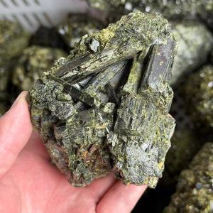 Tourmaline Verte Naturelle Brute, Spécimen Rare, Cristal <span class=keywords><strong>de</strong></span> Verdelite, Pierre <span class=keywords><strong>de</strong></span> Guérison, Grappe Minérale <span class=keywords><strong>de</strong></span> Haute Qualité, Feng Shui pour la Décoration - Product Image 5