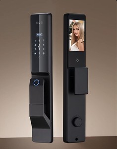 Serrure de porte intelligente avec reconnaissance faciale 3D, écran de 4,5 pouces, caméra sans fil automatique, empreinte digitale, Tuya - Product Image 1