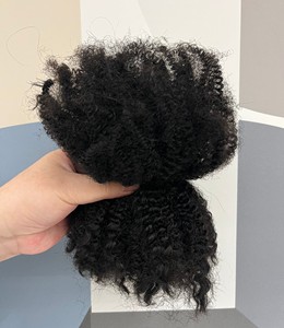 Precio de fábrica al por mayor 8 pulgadas teñido Afro rizado a granel pelo torcido trenzas de ganchillo <span class=keywords><strong>con</strong></span> extensión de rastas humanas - Product Image 4