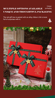 Boîte cadeau de Noël magnétique rigide de luxe avec logo personnalisé, emballage pour coffret cadeau, bijoux, emballage cosmétique, boîte en papier