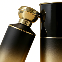 Vente en gros de flacons de parfum de luxe avec logo personnalisé, emballage en boîte en papier, couvercle magnétique, flacon pulvérisateur en verre, coffret cadeau de parfum