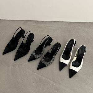 Sandales d'été et d'automne pour femmes à motif léopard, ultra-hautes, à bout ouvert, talon carré, légères, semelle en caoutchouc, fines, minimalistes, à enfiler - Product Image 2