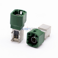 Conector Macho HSD de Alta Velocidad de 4 Pines, Código E, Montaje en PCB con Orificio Pasante para Sintonizador de TV para Automóvil