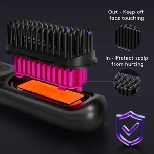 Peine Portátil de Iones Negativos para el Cuidado del Cabello, Dispositivo Eléctrico Inalámbrico Recargable por USB, Mini Plancha de Pelo con LED para Tratamiento Capilar - Product Image 5