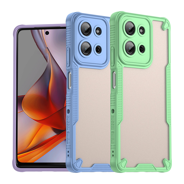 New Durable TPU+PC Shockproof Anti-armour Mobile Case with Lens Protection for Motorola Moto G75 (Without Holder)