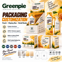 Greenpie OEM Private Label Sport Nutrition Energy Gel Honey Lemon Flavor Electrolyte Natural Smooth Fuel Honey Energy Gel