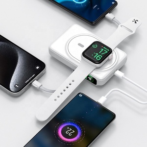<span class=keywords><strong>แบตเตอรี่</strong></span>สำรองแม่เหล็ก 3 in 1 สำหรับ <span class=keywords><strong>iPhone</strong></span> ความจุ 10000mAh <span class=keywords><strong>แบตเตอรี่</strong></span>กึ่งแข็ง หน้าจอ TFT เครื่องชาร์จพกพาสำหรับนาฬิกา หูฟังบลูทูธ - Product Image 3
