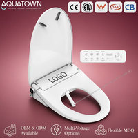 Siège de toilette intelligent à bidet intégré, style japonais, chauffant instantanément, hygiénique, compact, ultra-plat, économe en énergie, par OEM pour les acheteurs en gros